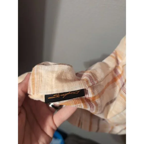 Steve Harvey Classic Men's Plaid Short Sleeve Button Up Size 5XL NWT 100% Linen - Picture 7 of 10